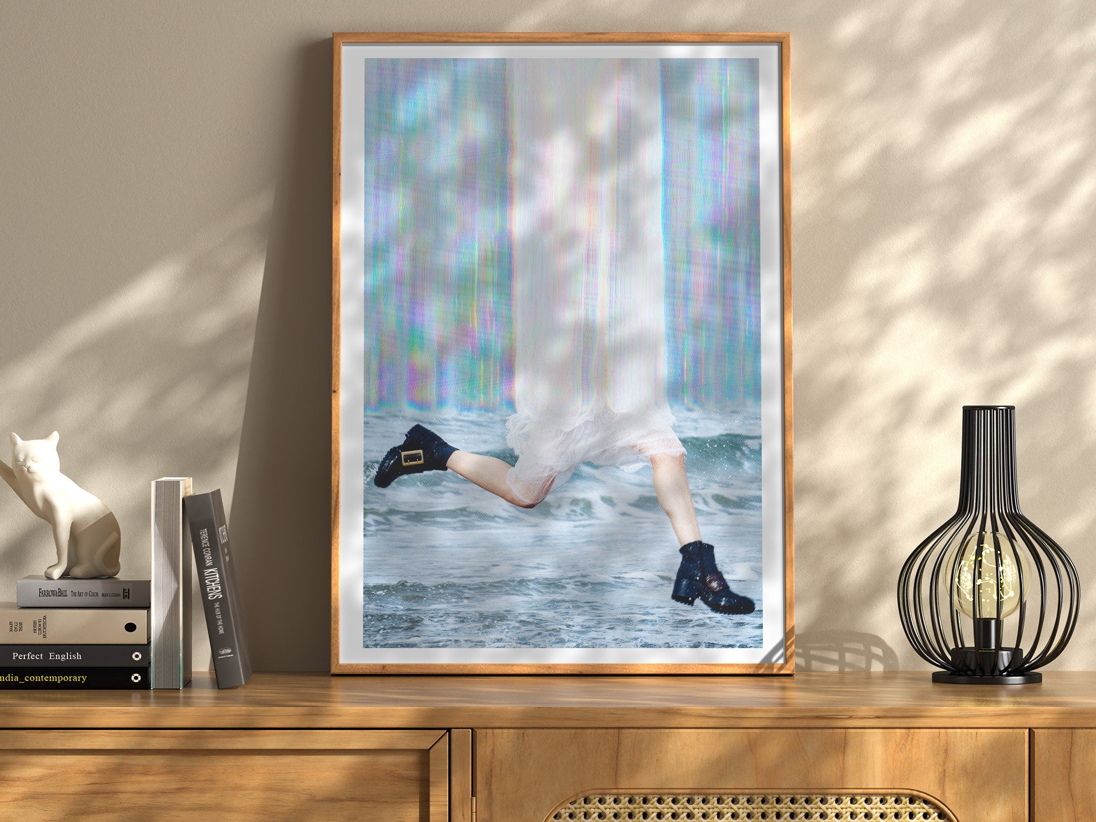 Ethereal Surrealist Fashion Photo Art - Dreamy Glitch Aesthetic Wall Decor for Home, Office, Living Space | Untitled (76) Giclée Print