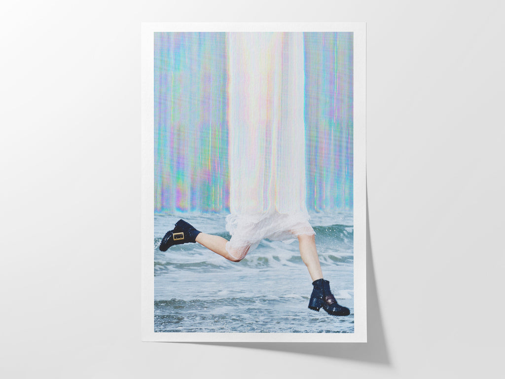 Ethereal Surrealist Fashion Photo Art - Dreamy Glitch Aesthetic Wall Decor for Home, Office, Living Space | Untitled (76) Giclée Print