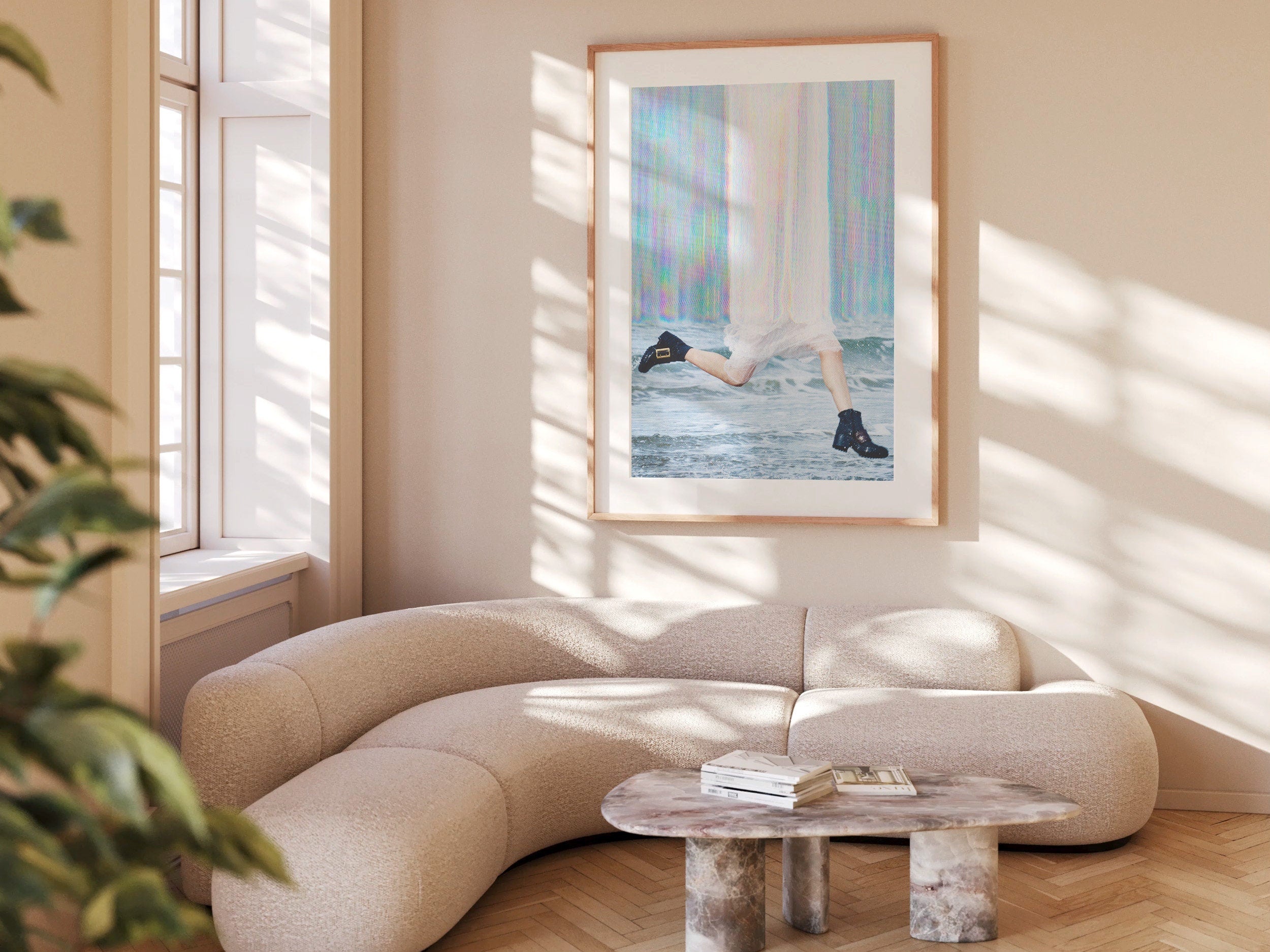 Ethereal Surrealist Fashion Photo Art - Dreamy Glitch Aesthetic Wall Decor for Home, Office, Living Space | Untitled (76) Giclée Print