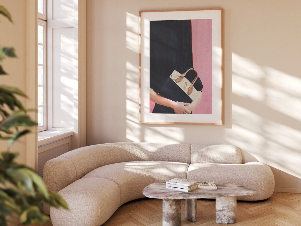 Stylish Minimalist Fashion Art Print - Chic Handbag Wall Decor for Elegant Home, Office, or Boutique Space | Untitled (77) Giclée Print