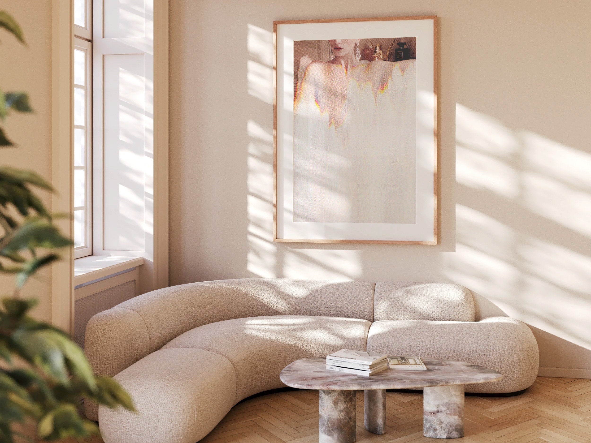 Surreal Woman in Bathtub Altered Portrait Photo Wall Art - Eclectic Bohemian Wall Decor for Bathroom, Bedroom | Untitled (88) Giclée Print