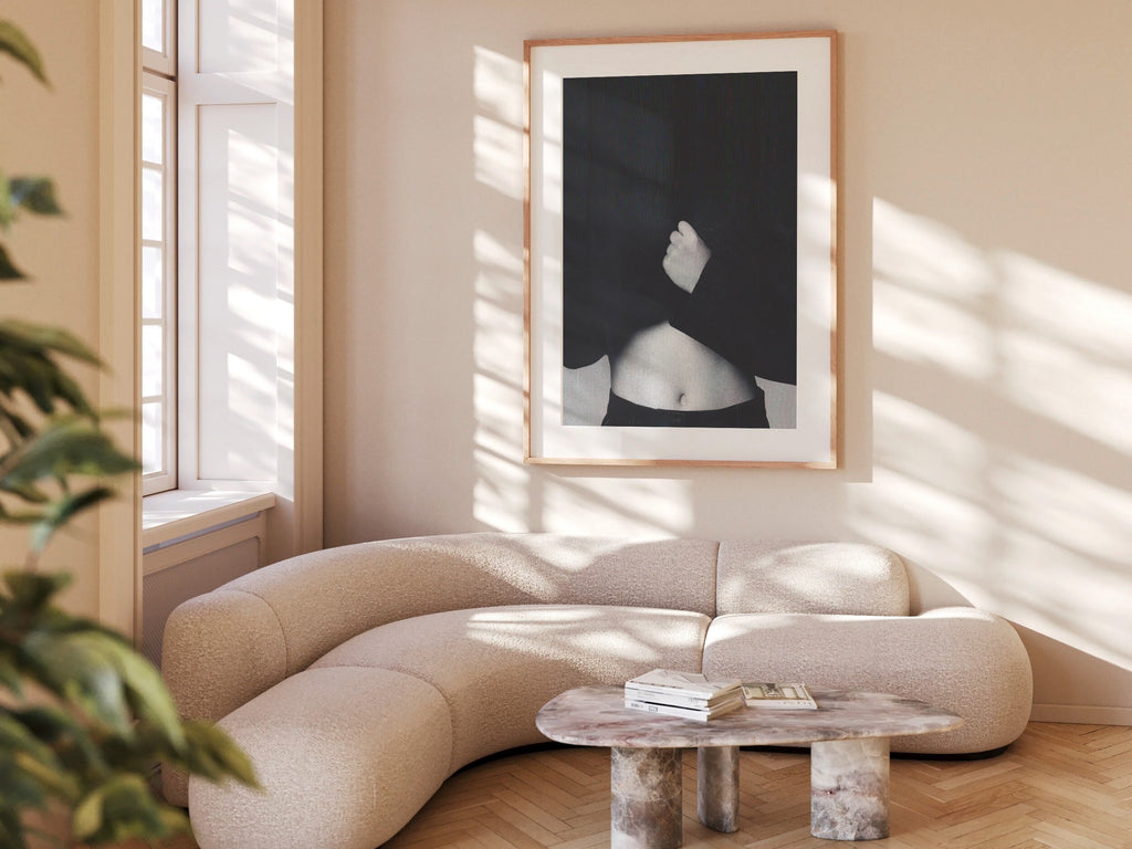 Altered Black and White Portrait Photo Wall Art - Feminine Minimal Aesthetic Decor for Home, Office, Bedroom | Untitled (89) Giclée Print