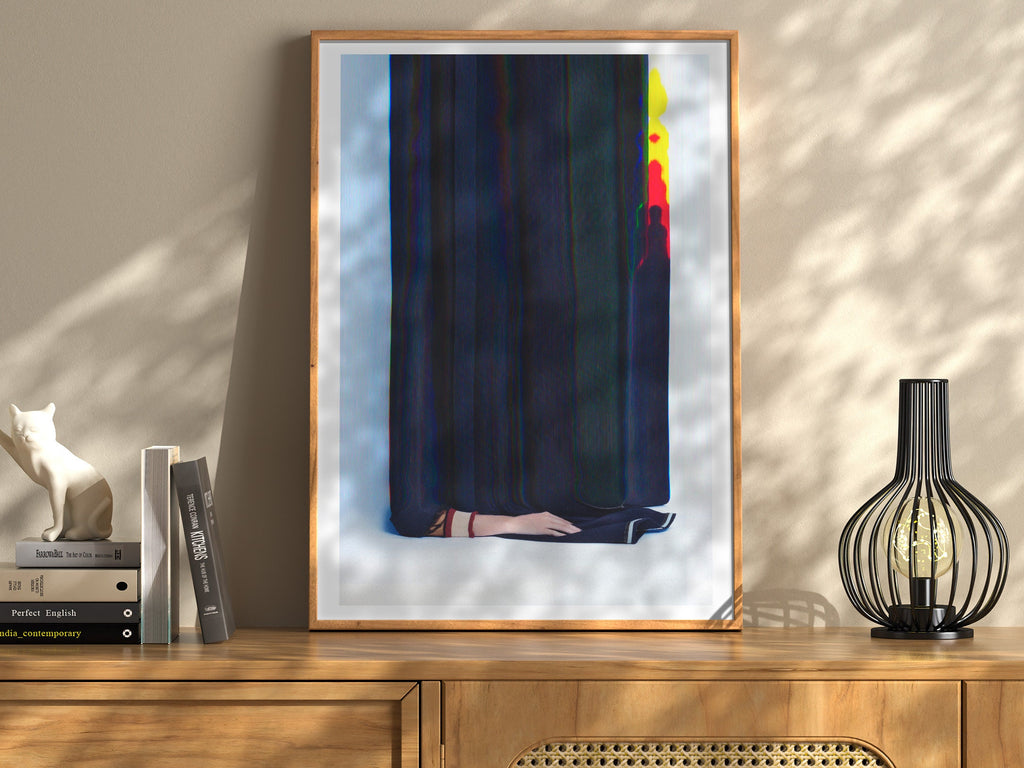 Eccentric Abstract Art Print - Colorful Digital Home Decor Glitch Artwork | Untitled (93) Giclée Print
