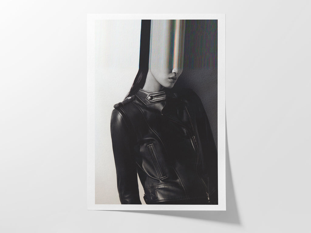 Surreal Black and White Fashion Portrait - Edgy Minimalist Wall Art for Contemporary Home Decor | Untitled (94) Giclée Print