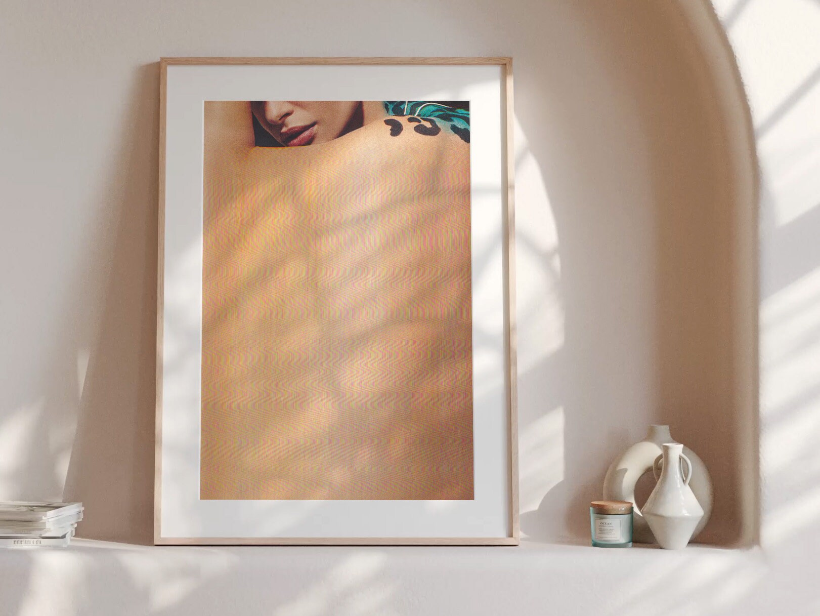 Surreal Altered Portrait Art Print - Feminine Glitch Aesthetic for Contemporary Home and Office Decor | Untitled (100) Giclée Print