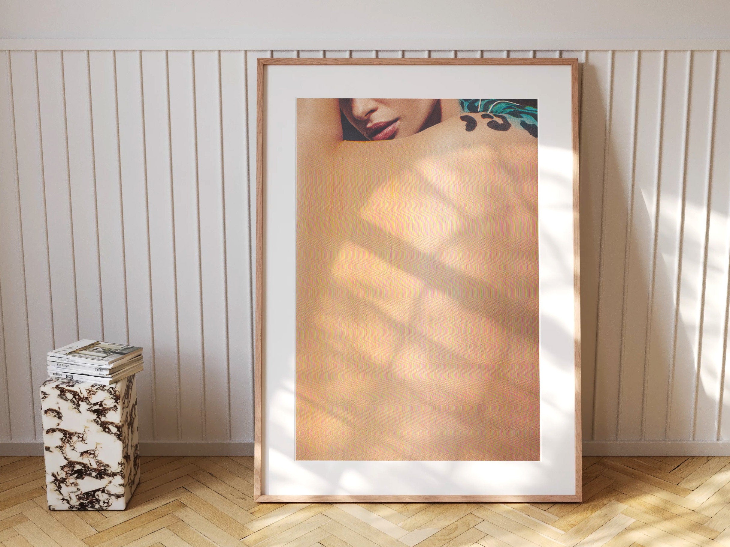 Surreal Altered Portrait Art Print - Feminine Glitch Aesthetic for Contemporary Home and Office Decor | Untitled (100) Giclée Print