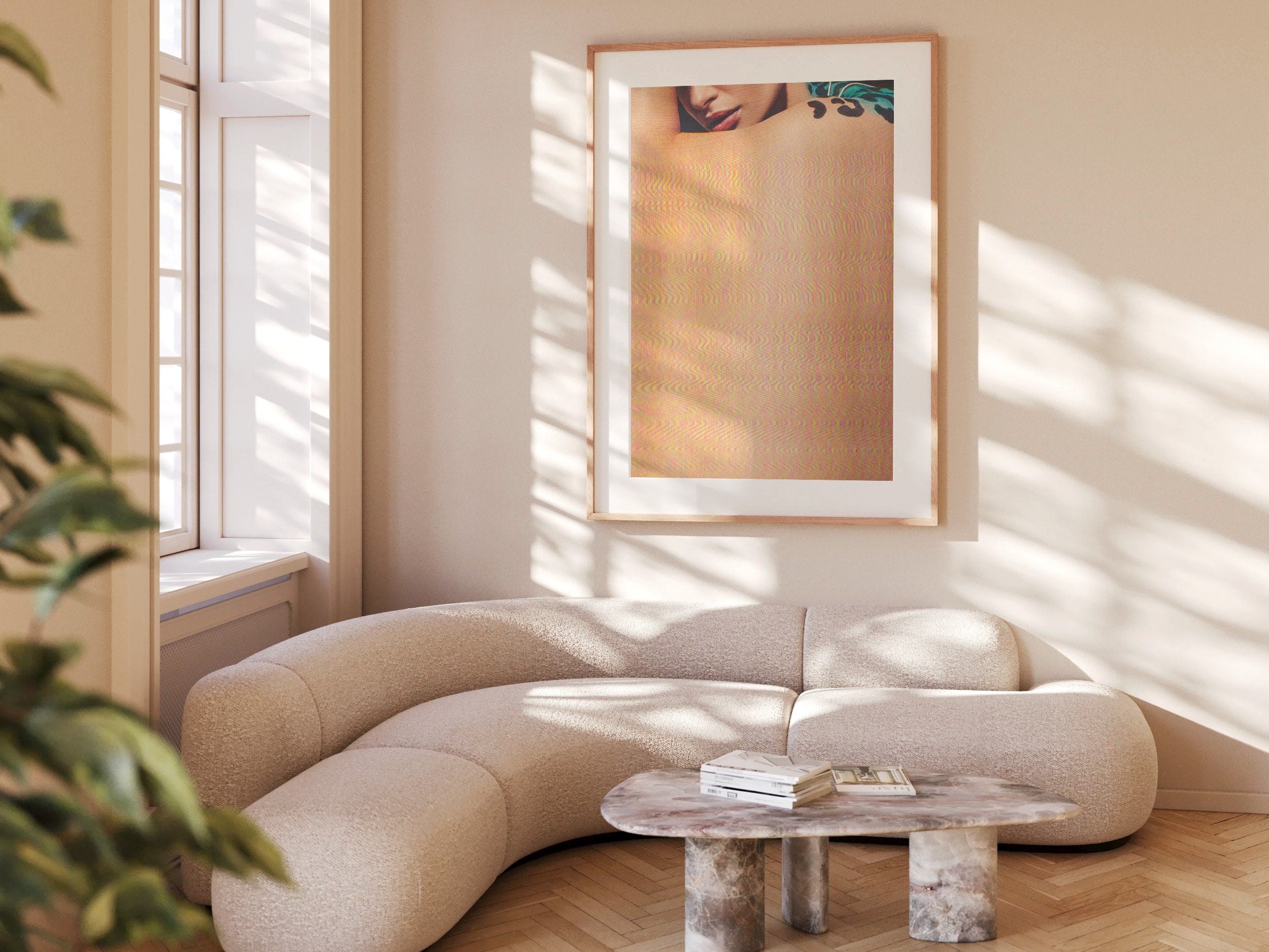 Surreal Altered Portrait Art Print - Feminine Glitch Aesthetic for Contemporary Home and Office Decor | Untitled (100) Giclée Print