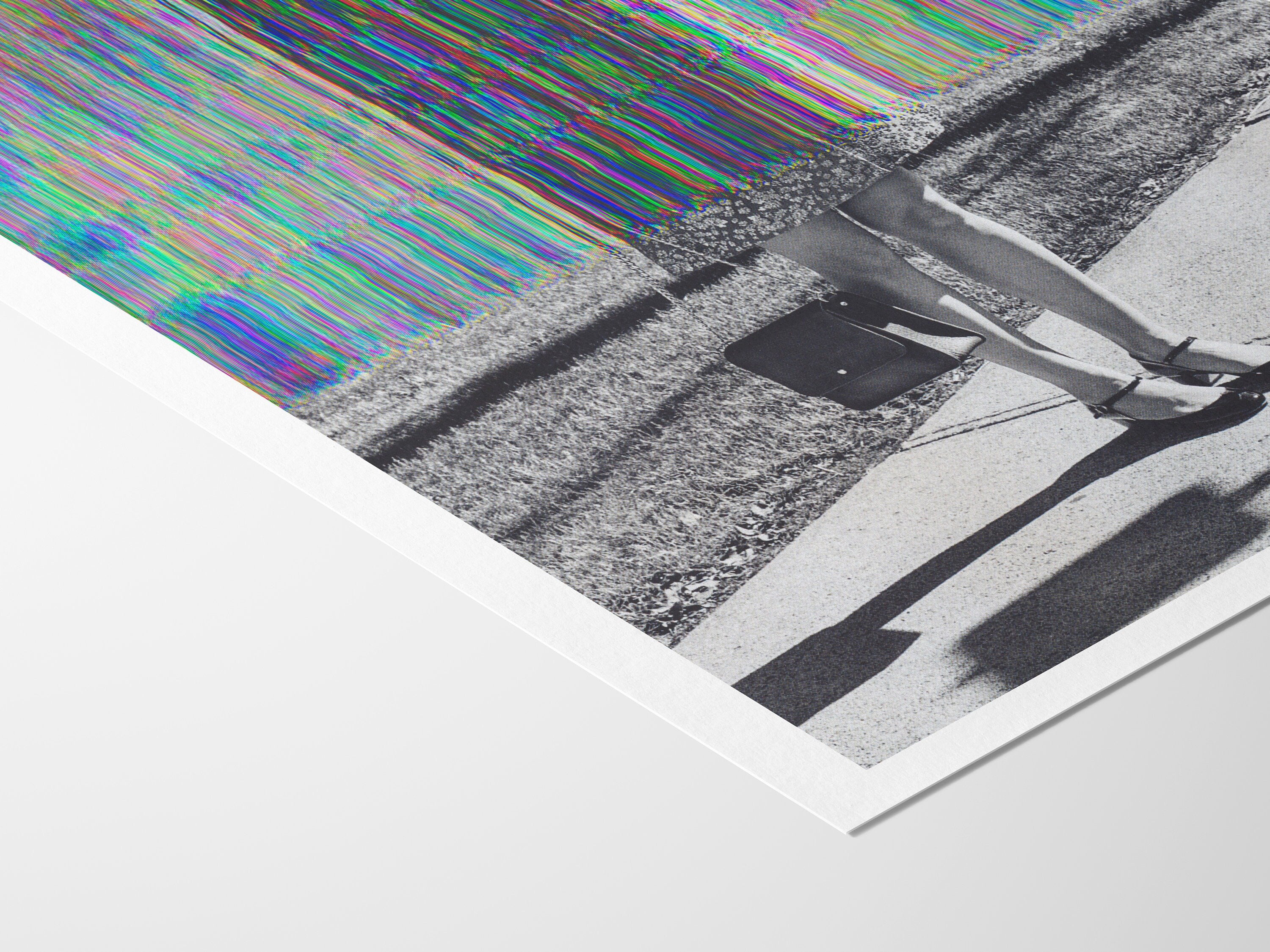 Glitch Art Fashion Statement - Surreal Colorful Alteration of Vintage Elegance for Contemporary Home Decor | Untitled (103) Giclée Print