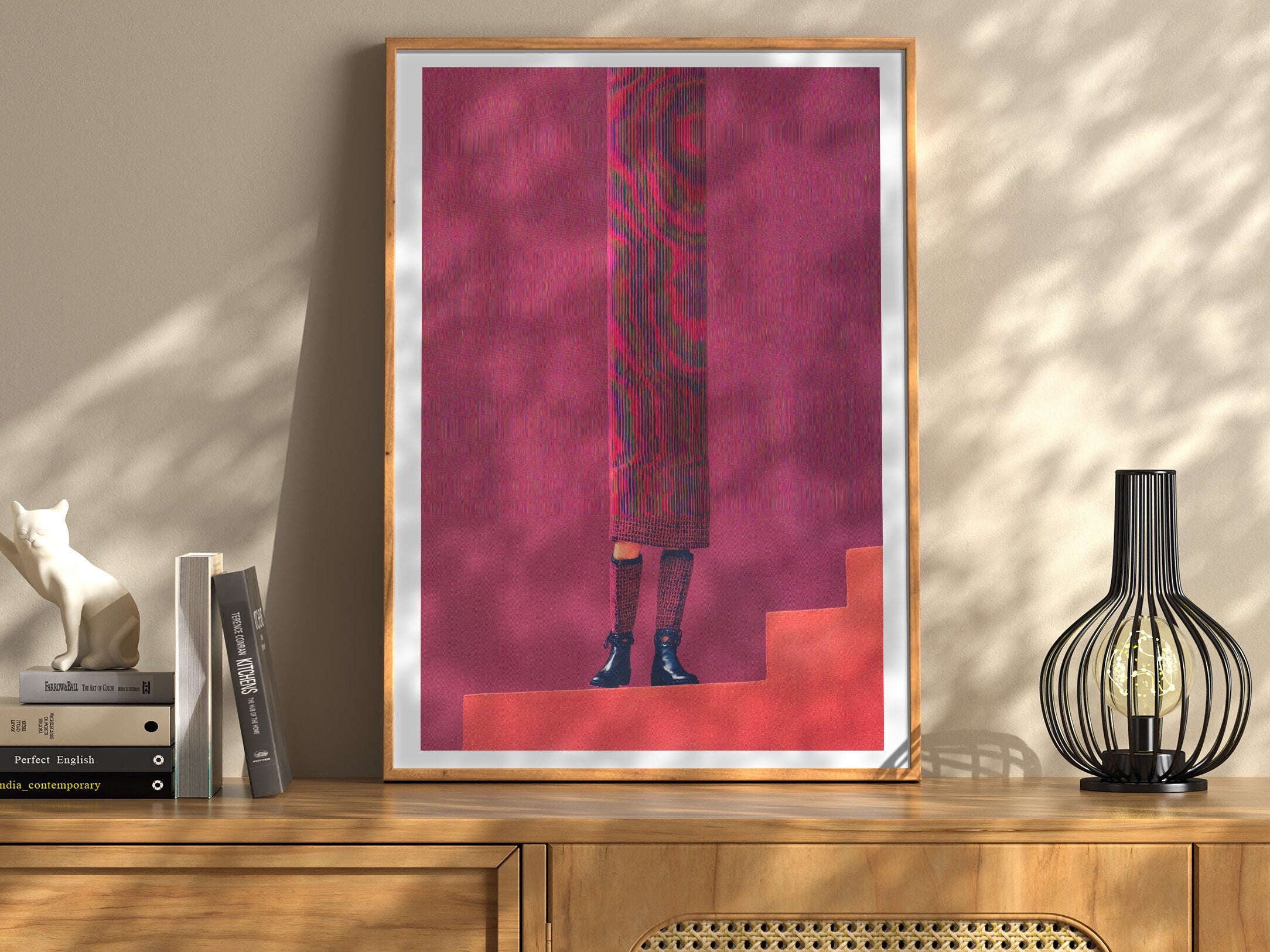 Surrealist Altered Fashion Portrait Artwork - Colorful Modern Wall Decor for Home, Office, or Bedroom | Untitled (104) Giclée Print