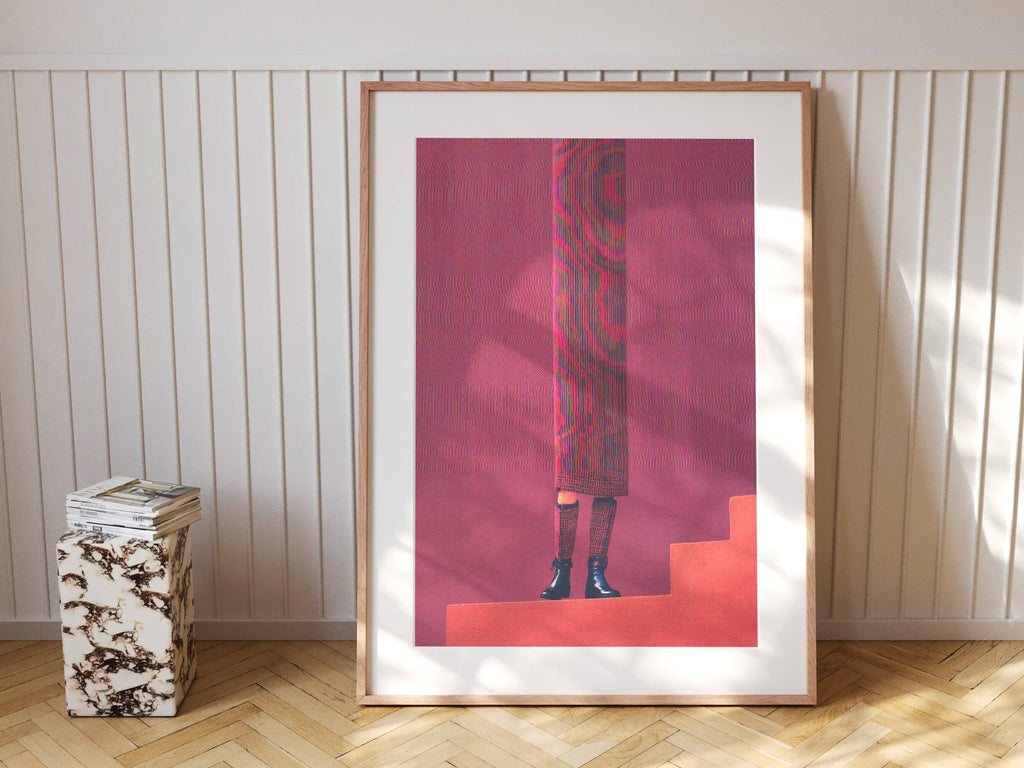 Surrealist Altered Fashion Portrait Artwork - Colorful Modern Wall Decor for Home, Office, or Bedroom | Untitled (104) Giclée Print