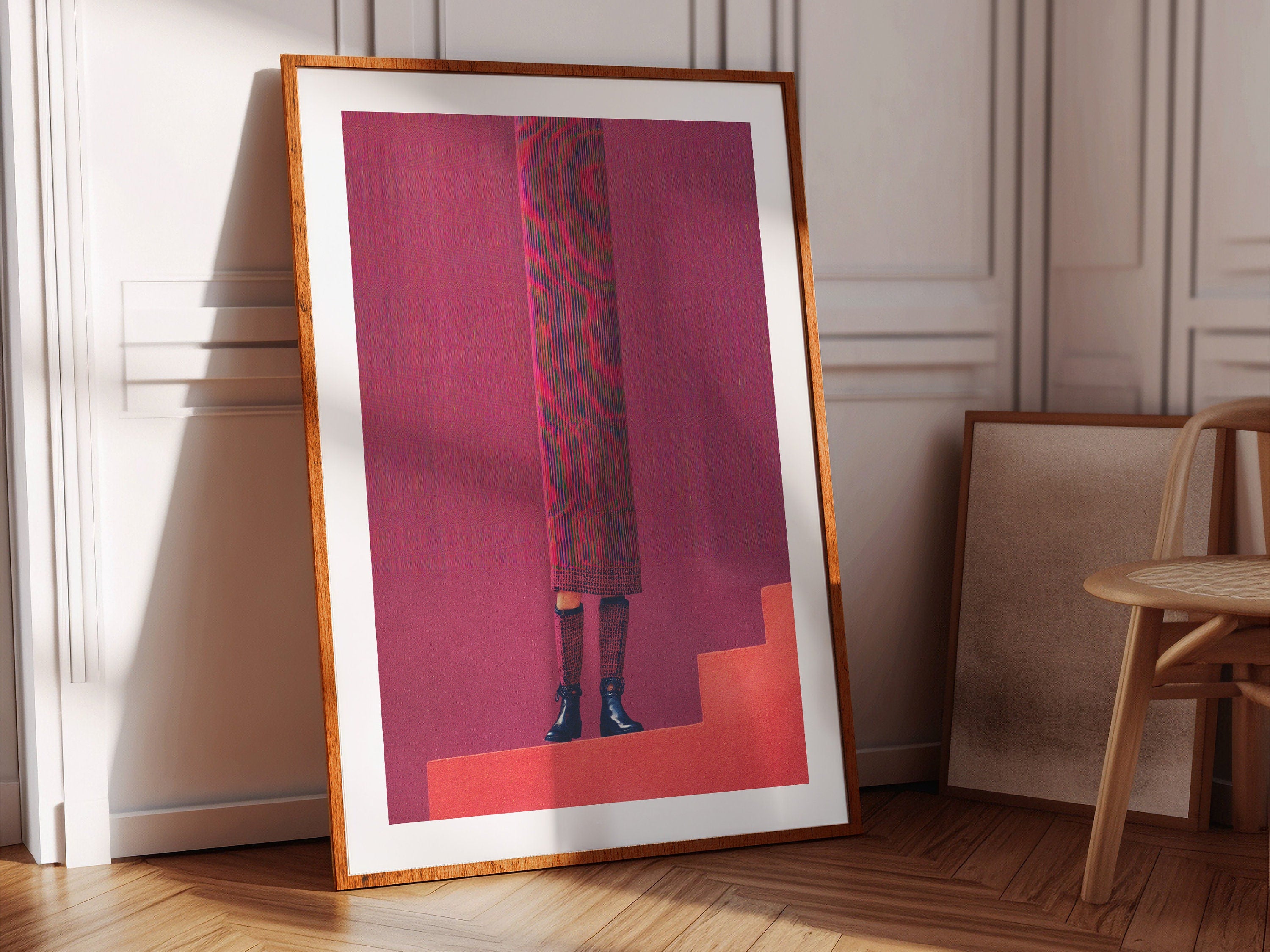 Surrealist Altered Fashion Portrait Artwork - Colorful Modern Wall Decor for Home, Office, or Bedroom | Untitled (104) Giclée Print