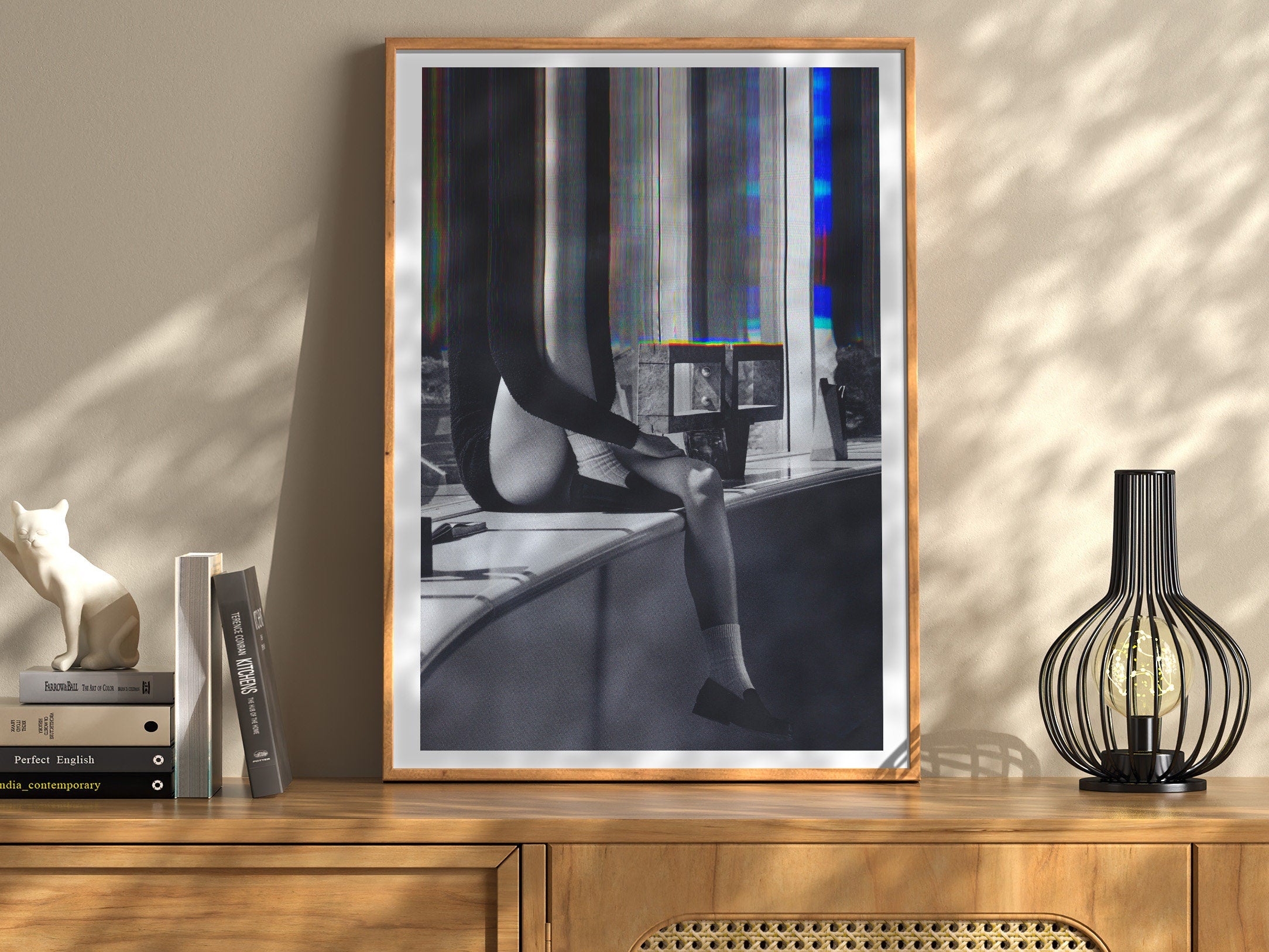 Altered Black and White Portrait Photo Wall Art - Feminine Minimal Aesthetic Decor for Home, Office, Bedroom | Untitled (105) Giclée Print