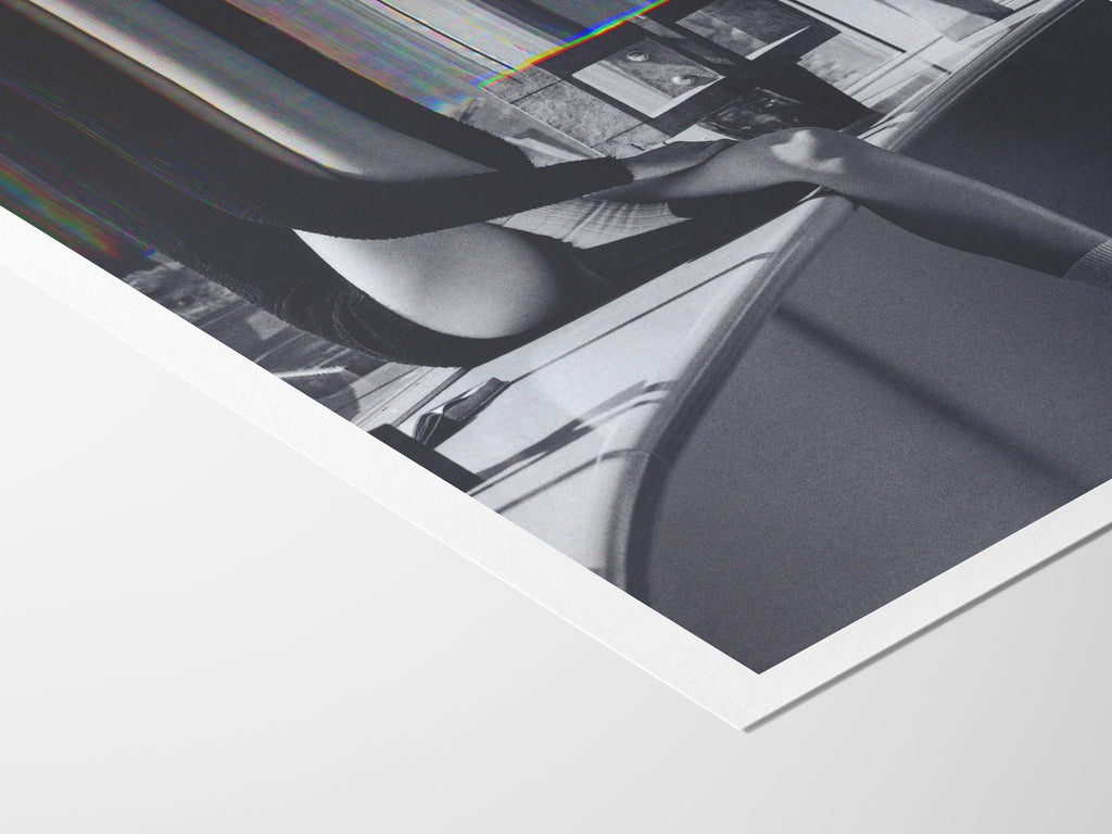 Altered Black and White Portrait Photo Wall Art - Feminine Minimal Aesthetic Decor for Home, Office, Bedroom | Untitled (105) Giclée Print