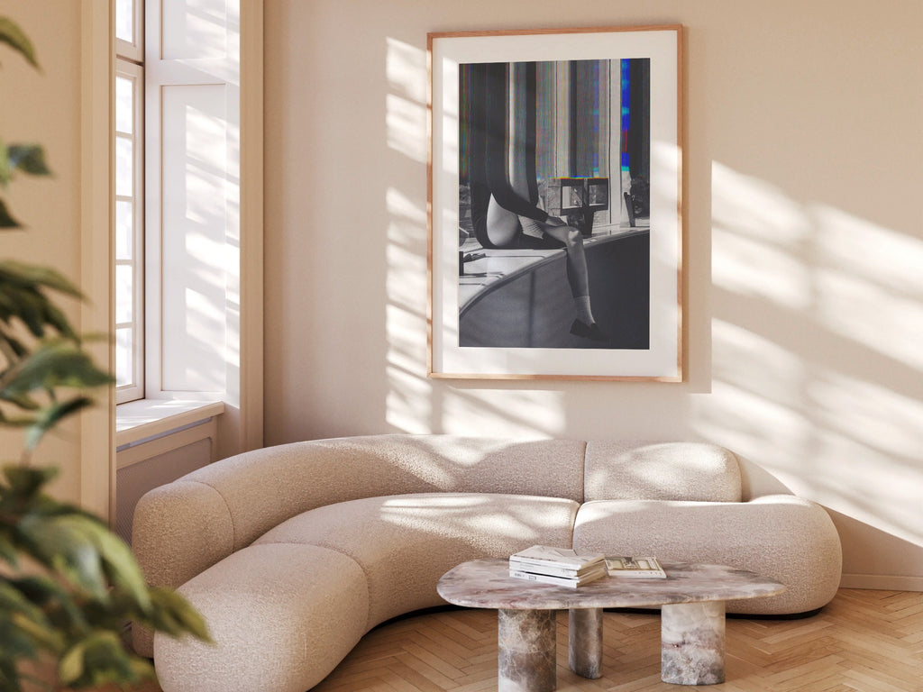 Altered Black and White Portrait Photo Wall Art - Feminine Minimal Aesthetic Decor for Home, Office, Bedroom | Untitled (105) Giclée Print