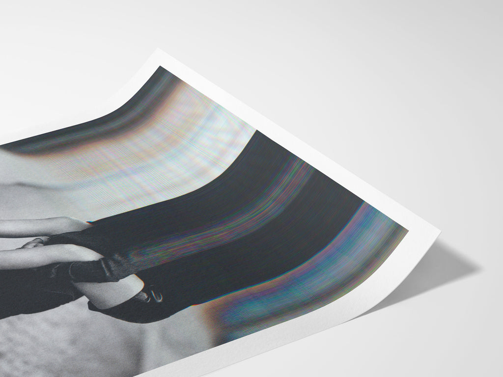 Black and White Altered Couples Portrait Photo Wall Art - Cute Romantic Decor for Home, Bedroom, Living Room | Untitled (106) Giclée Print