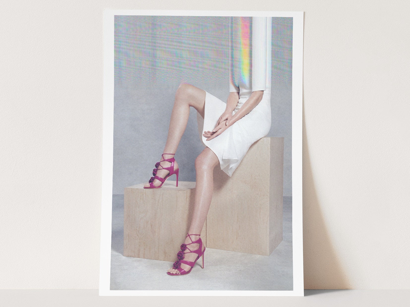 Surreal Altered Fashion Photo Art - Feminine Purple Heels Wall Decor for Contemporary Home, Office, Living Roo | Untitled (108) Giclée Print