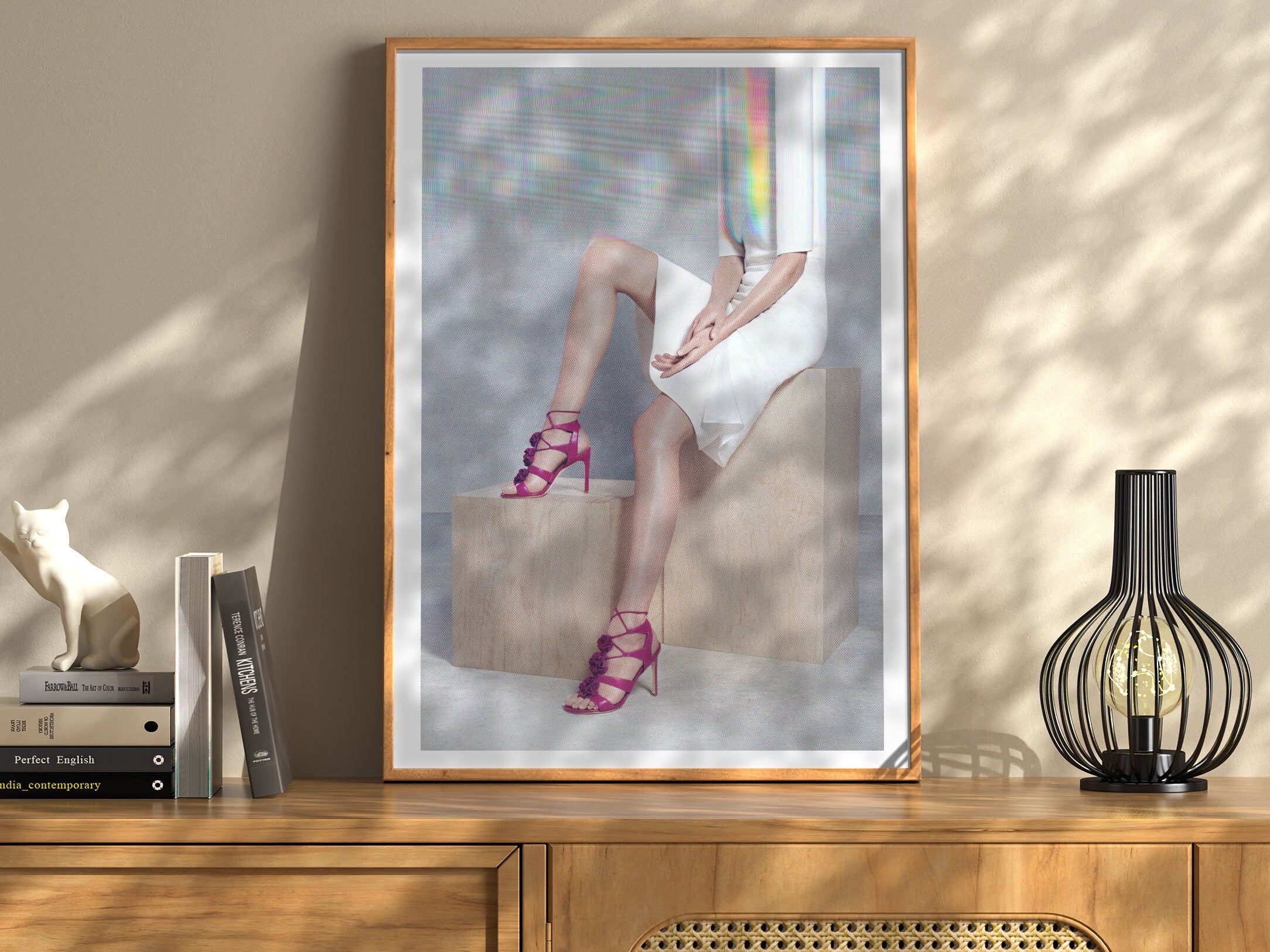 Surreal Altered Fashion Photo Art - Feminine Purple Heels Wall Decor for Contemporary Home, Office, Living Roo | Untitled (108) Giclée Print