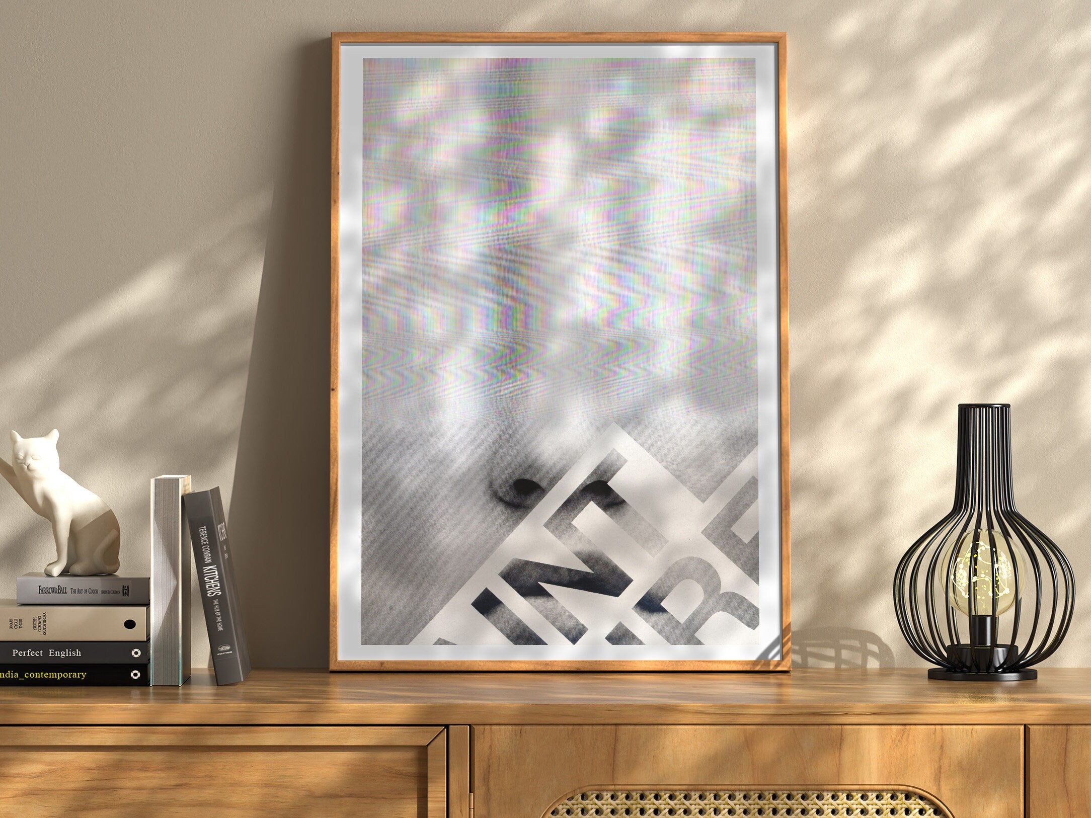 Surreal Altered Portrait Art Print - Minimalist Glitch Aesthetic for Contemporary Home Decor | Untitled (115) Giclée Print