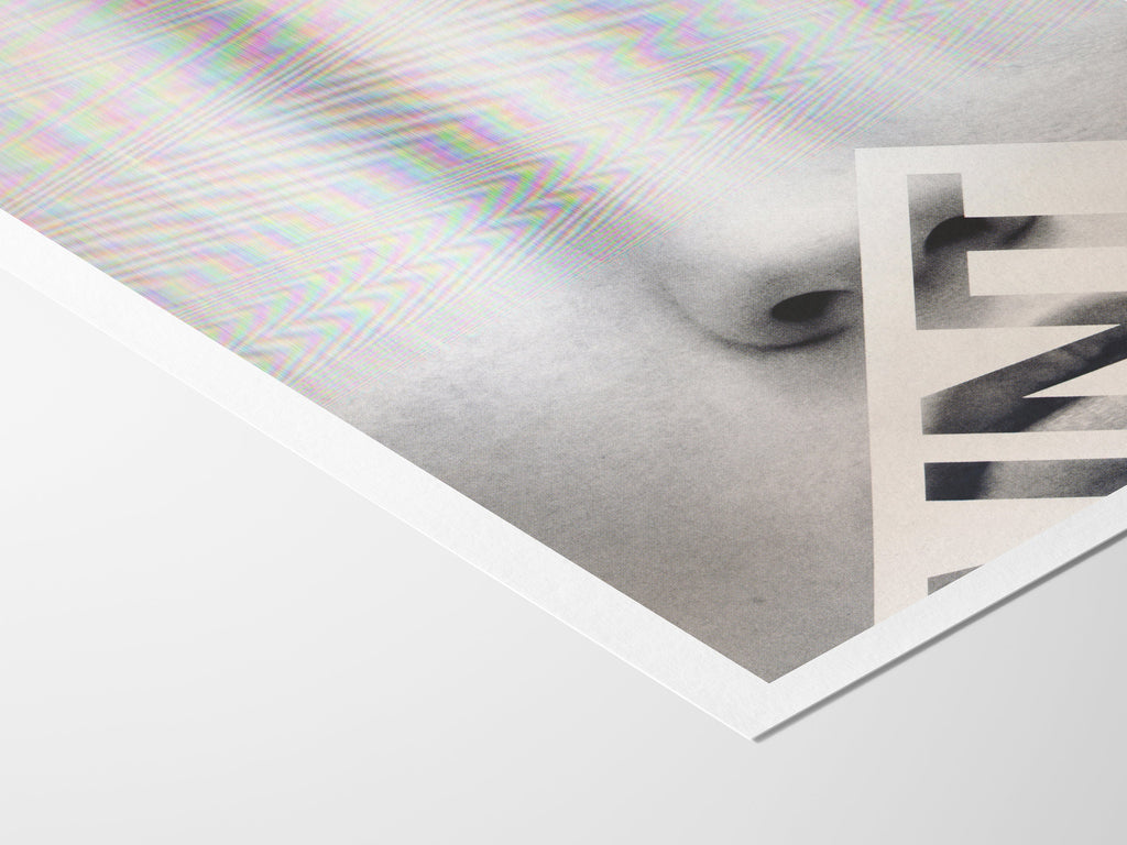 Surreal Altered Portrait Art Print - Minimalist Glitch Aesthetic for Contemporary Home Decor | Untitled (115) Giclée Print