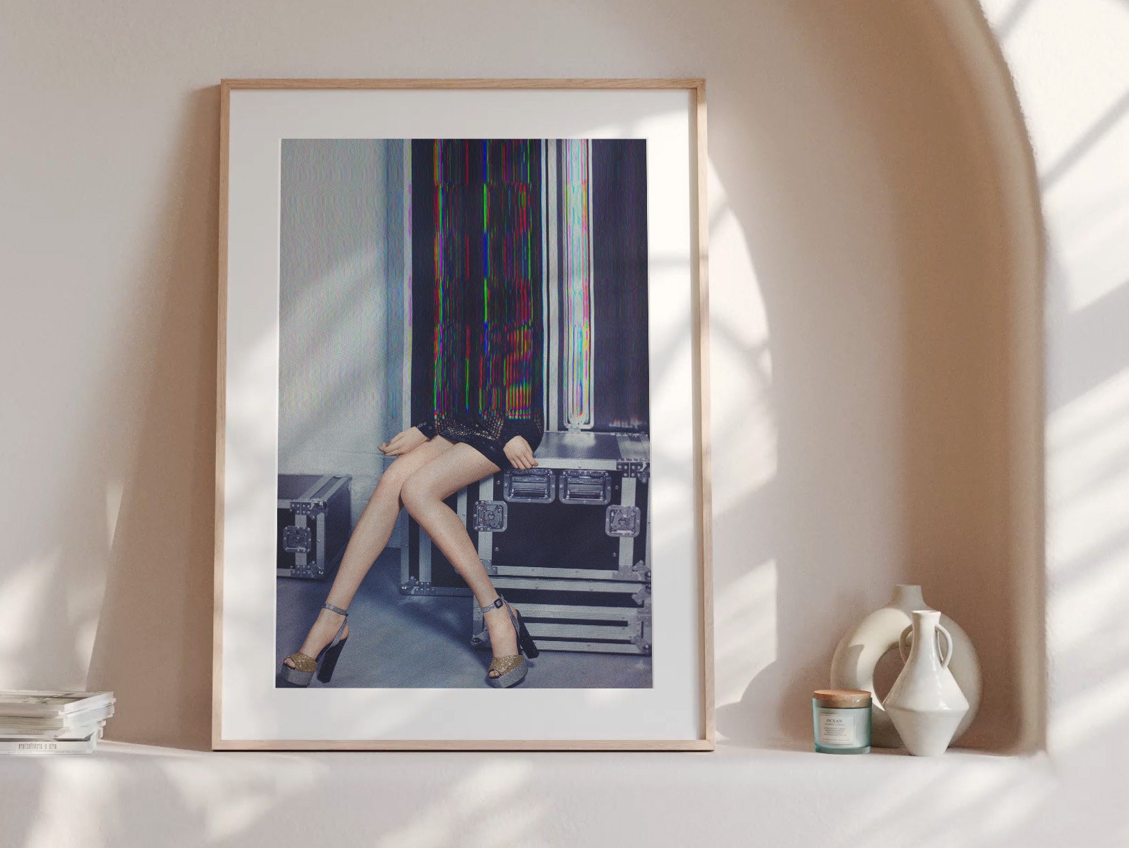 Altered Luxury Fashion Portrait - Funky Feminine Surreal Glitch Art / Wall Decor for Home, Office, Living Room | Untitled (117) Giclée Print