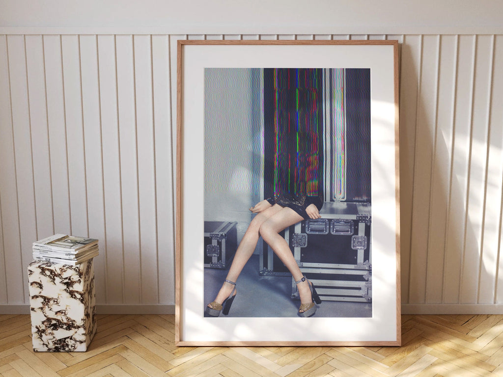 Altered Luxury Fashion Portrait - Funky Feminine Surreal Glitch Art / Wall Decor for Home, Office, Living Room | Untitled (117) Giclée Print