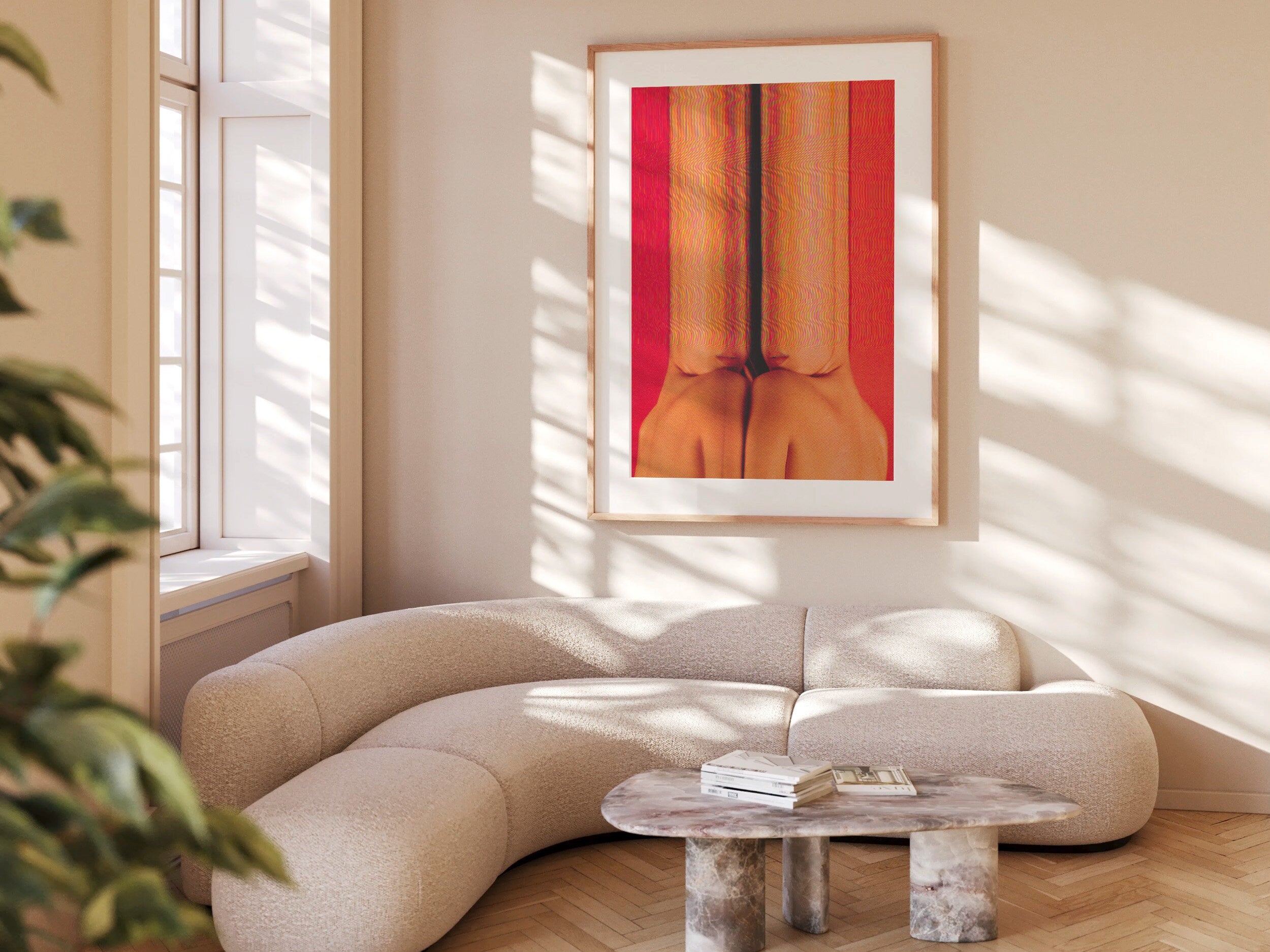 Vibrant Abstract Altered Body Portrait - Colorful Surreal Wall Art for Contemporary Home Decor | Untitled (118) Giclée Print