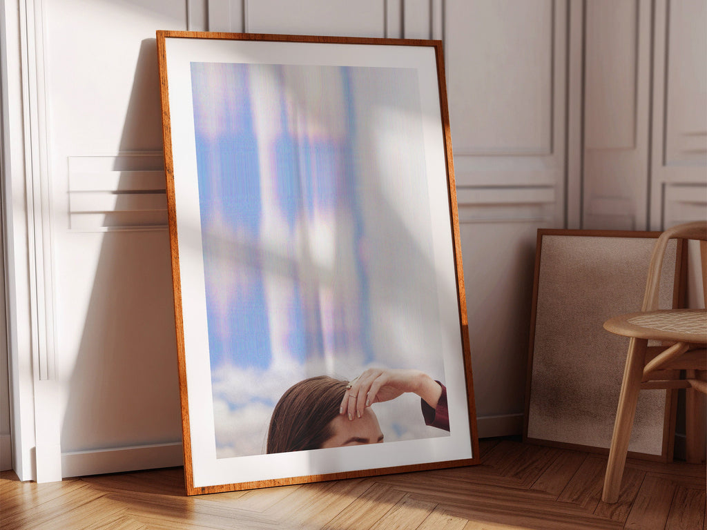 Surreal Minimalist Altered Blue Sky Clouds Photo Artwork – Feminine Wall Decor For Bedroom, Bathroom, Office | Untitled (119) Giclée Print