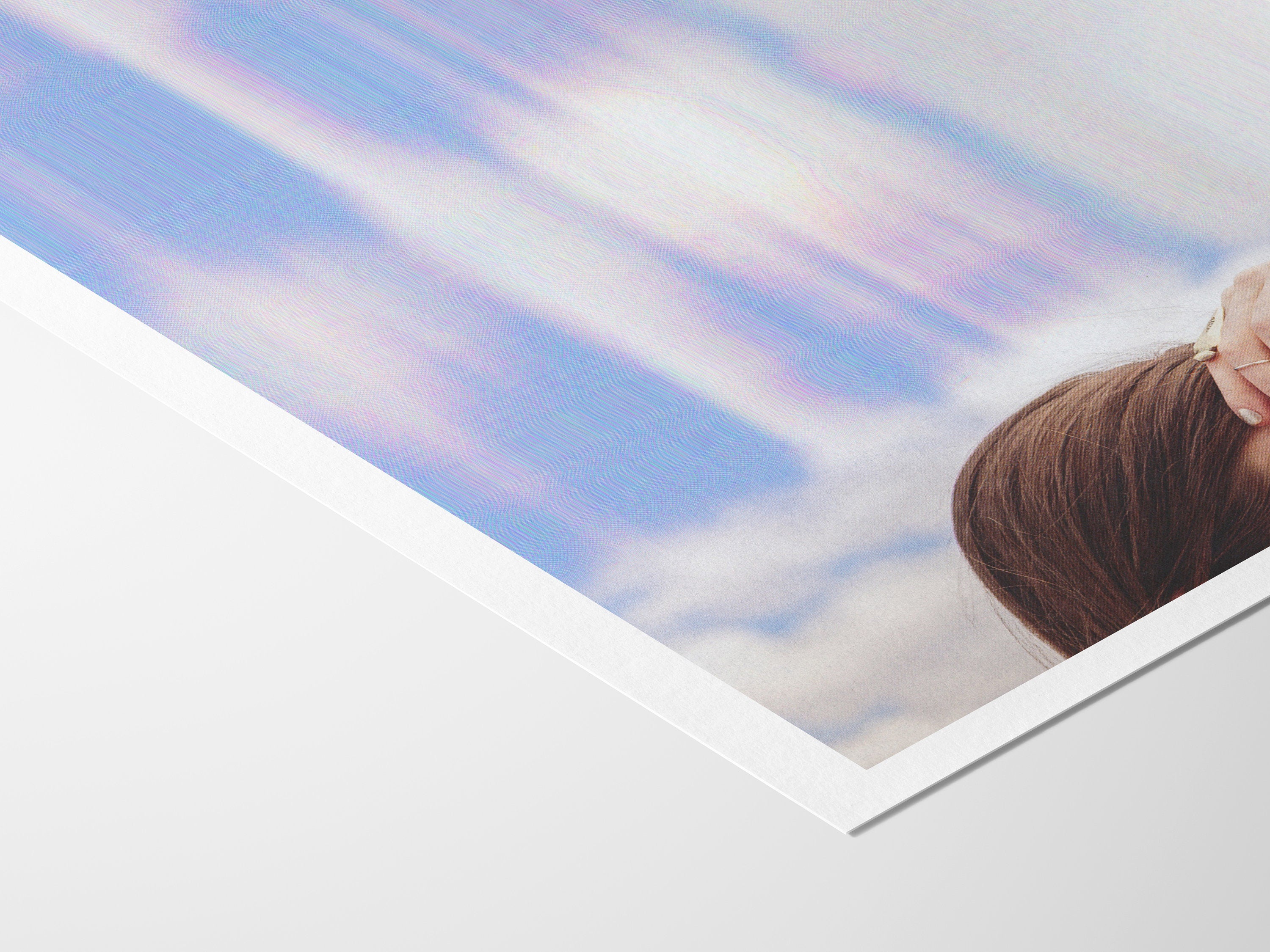 Surreal Minimalist Altered Blue Sky Clouds Photo Artwork – Feminine Wall Decor For Bedroom, Bathroom, Office | Untitled (119) Giclée Print