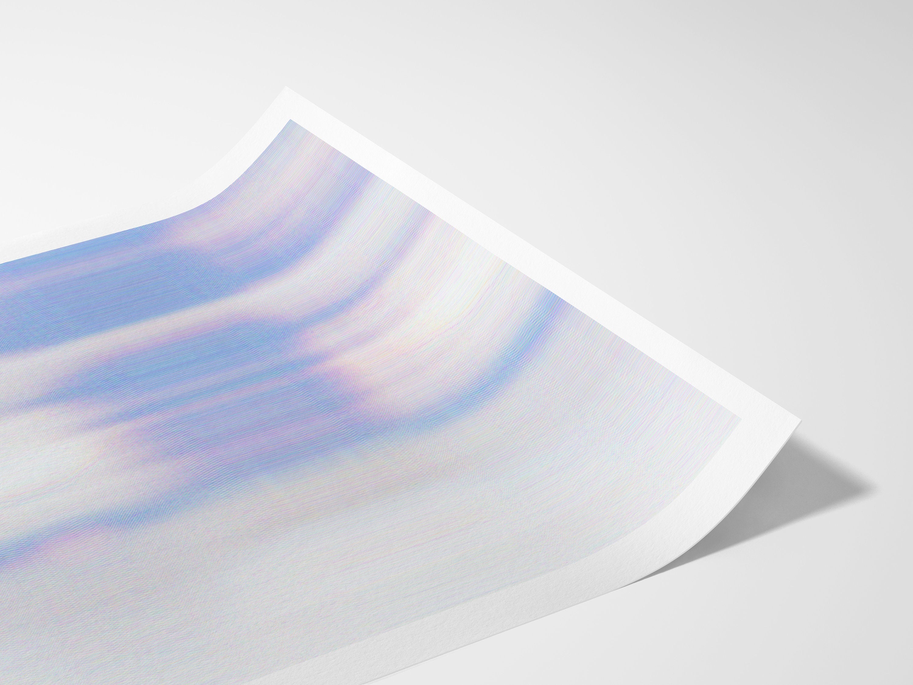 Surreal Minimalist Altered Blue Sky Clouds Photo Artwork – Feminine Wall Decor For Bedroom, Bathroom, Office | Untitled (119) Giclée Print