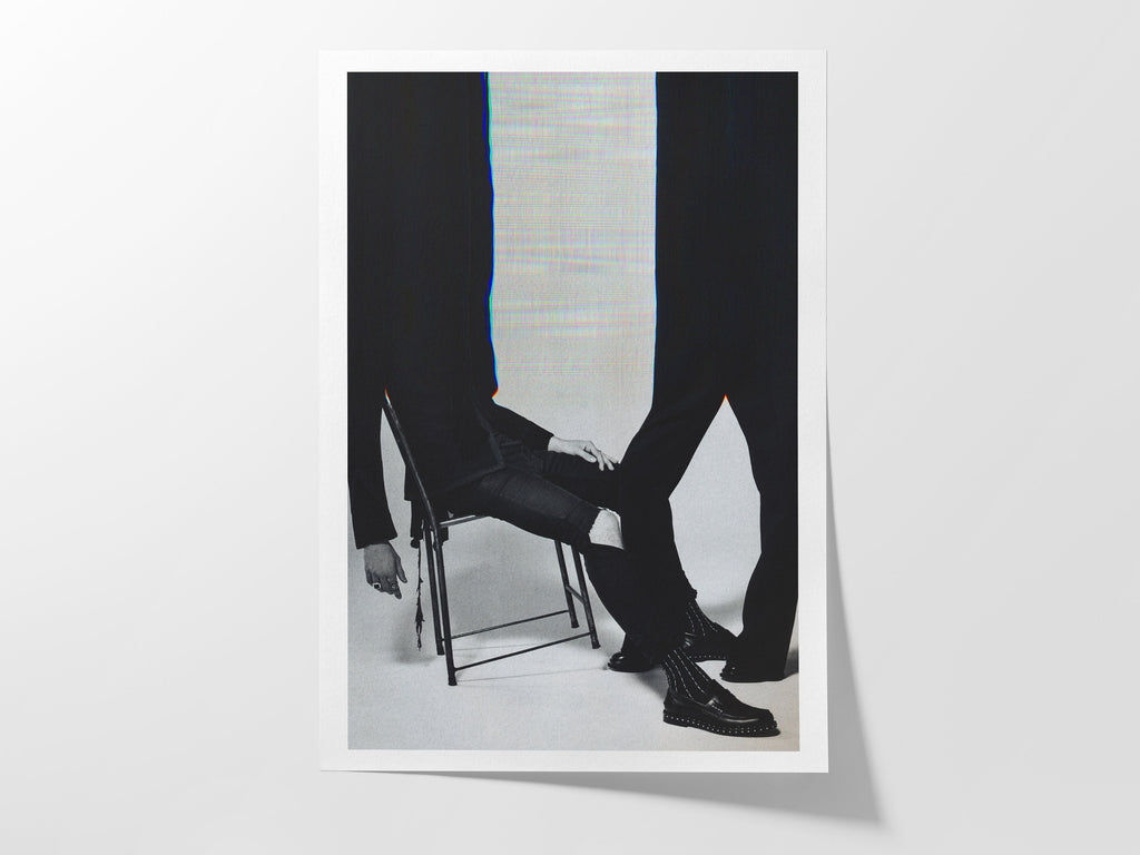 Surreal Black and White Fashion Portrait - Unique Altered Art for Contemporary Home Decor | Untitled (122) Giclée Print