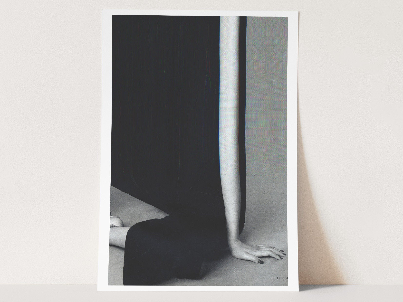 Surreal Black and White Fashion Art Print - Minimalist Elegant Decor for Living Room, Bedroom, Office | Untitled (123) Giclée Print