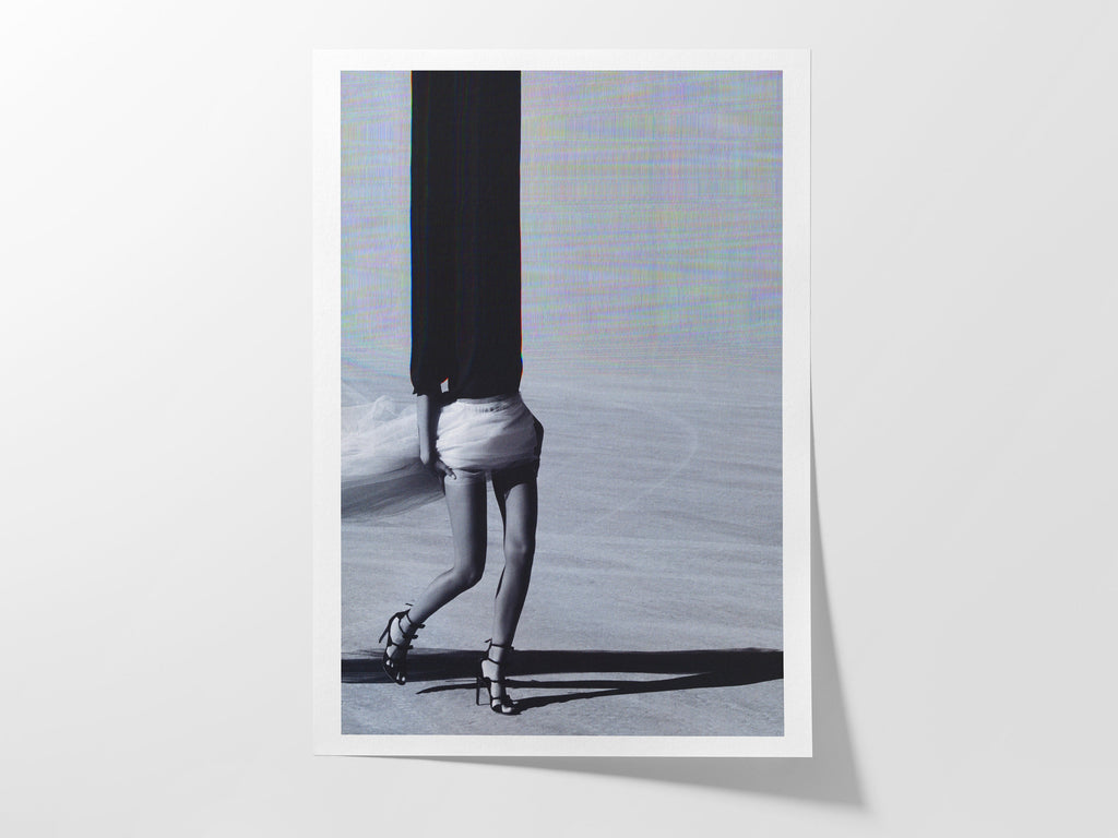 Surreal Altered Fashion Photography Wall Art - Unique Black and White Decor for Modern Home Spaces | Untitled (124) Giclée Print
