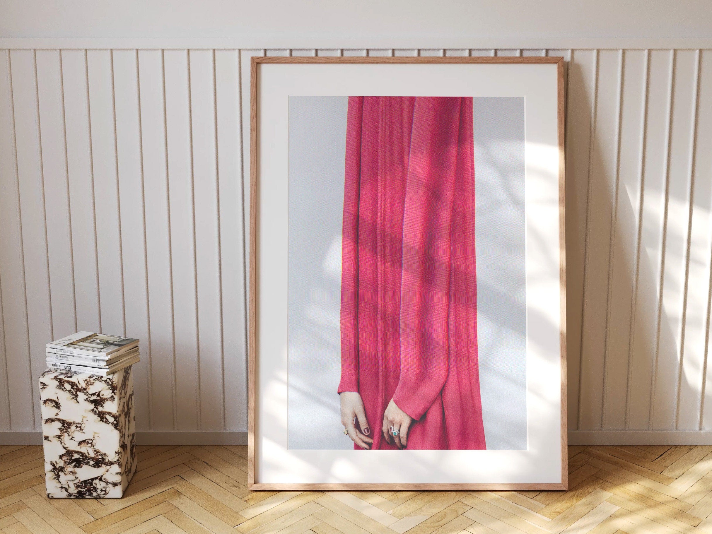 Surrealist Altered Fashion Photograph - Bold Red Aesthetic Wall Art for Contemporary Home Decor | Untitled (126) Giclée Print