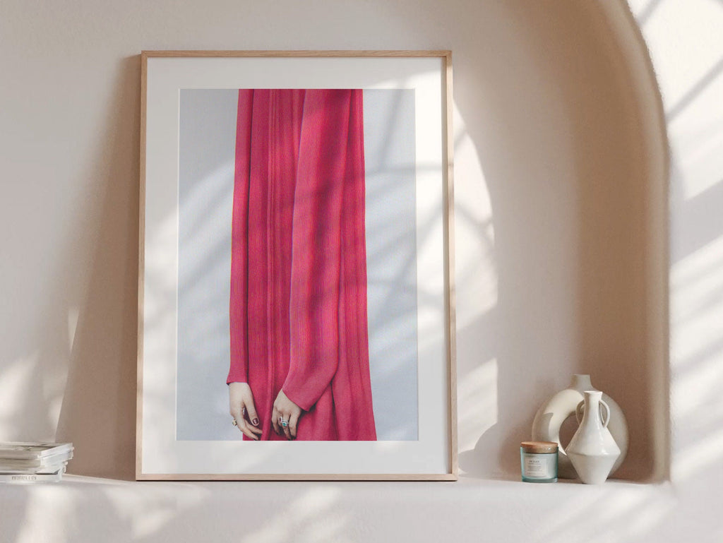 Surrealist Altered Fashion Photograph - Bold Red Aesthetic Wall Art for Contemporary Home Decor | Untitled (126) Giclée Print