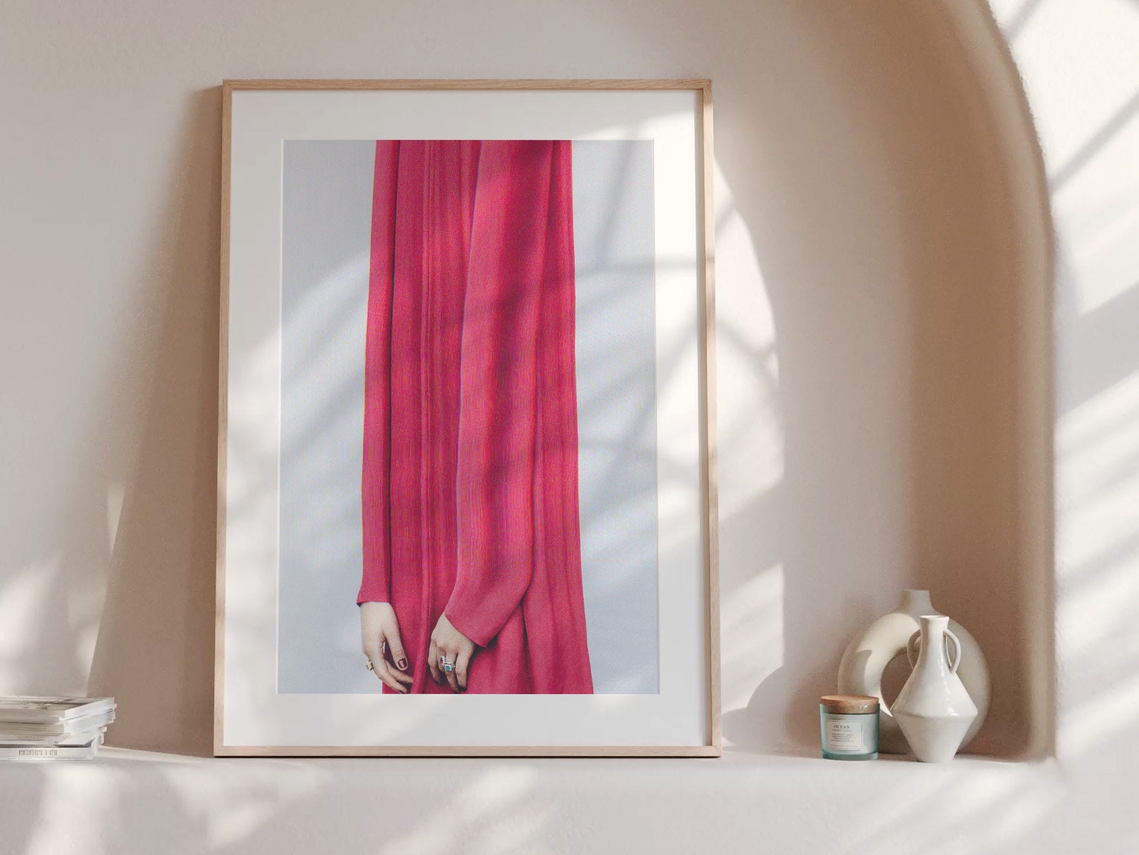 Surrealist Altered Fashion Photograph - Bold Red Aesthetic Wall Art for Contemporary Home Decor | Untitled (126) Giclée Print