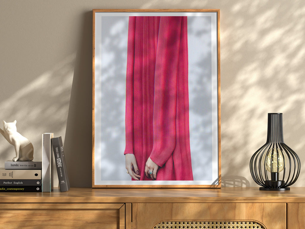 Surrealist Altered Fashion Photograph - Bold Red Aesthetic Wall Art for Contemporary Home Decor | Untitled (126) Giclée Print