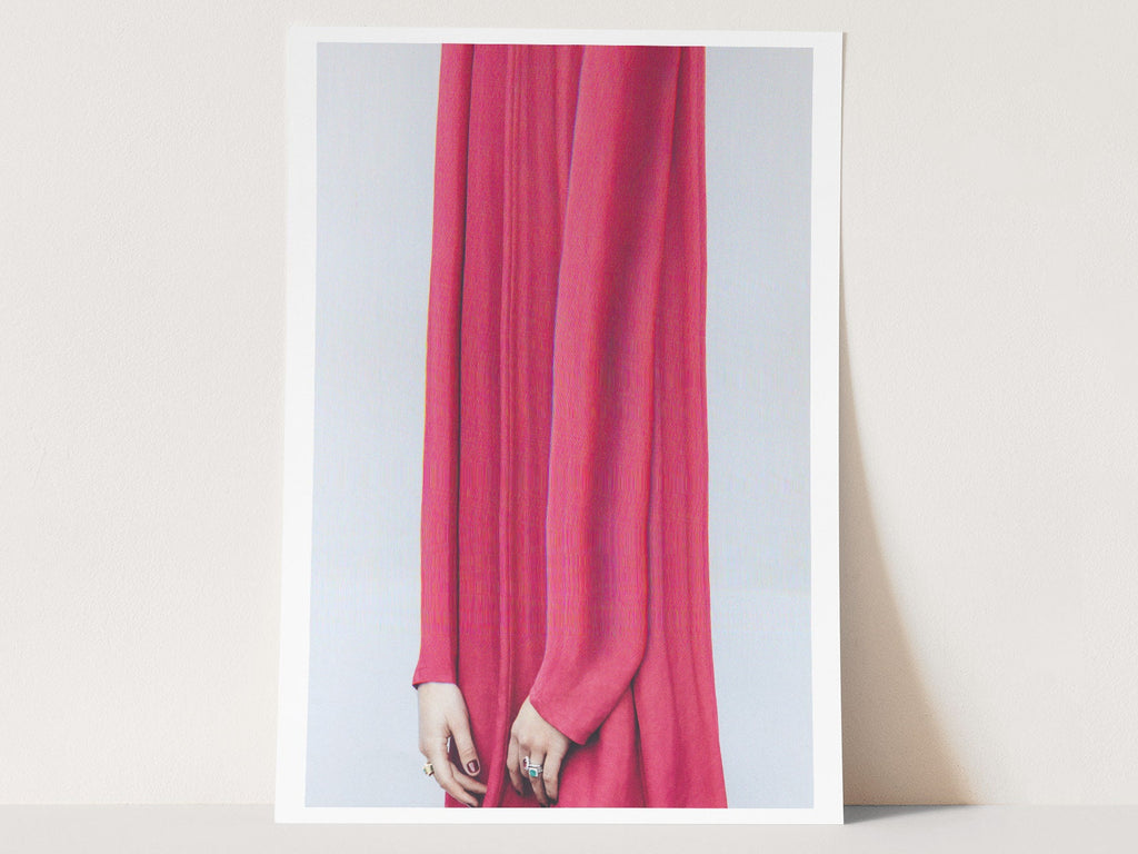 Surrealist Altered Fashion Photograph - Bold Red Aesthetic Wall Art for Contemporary Home Decor | Untitled (126) Giclée Print