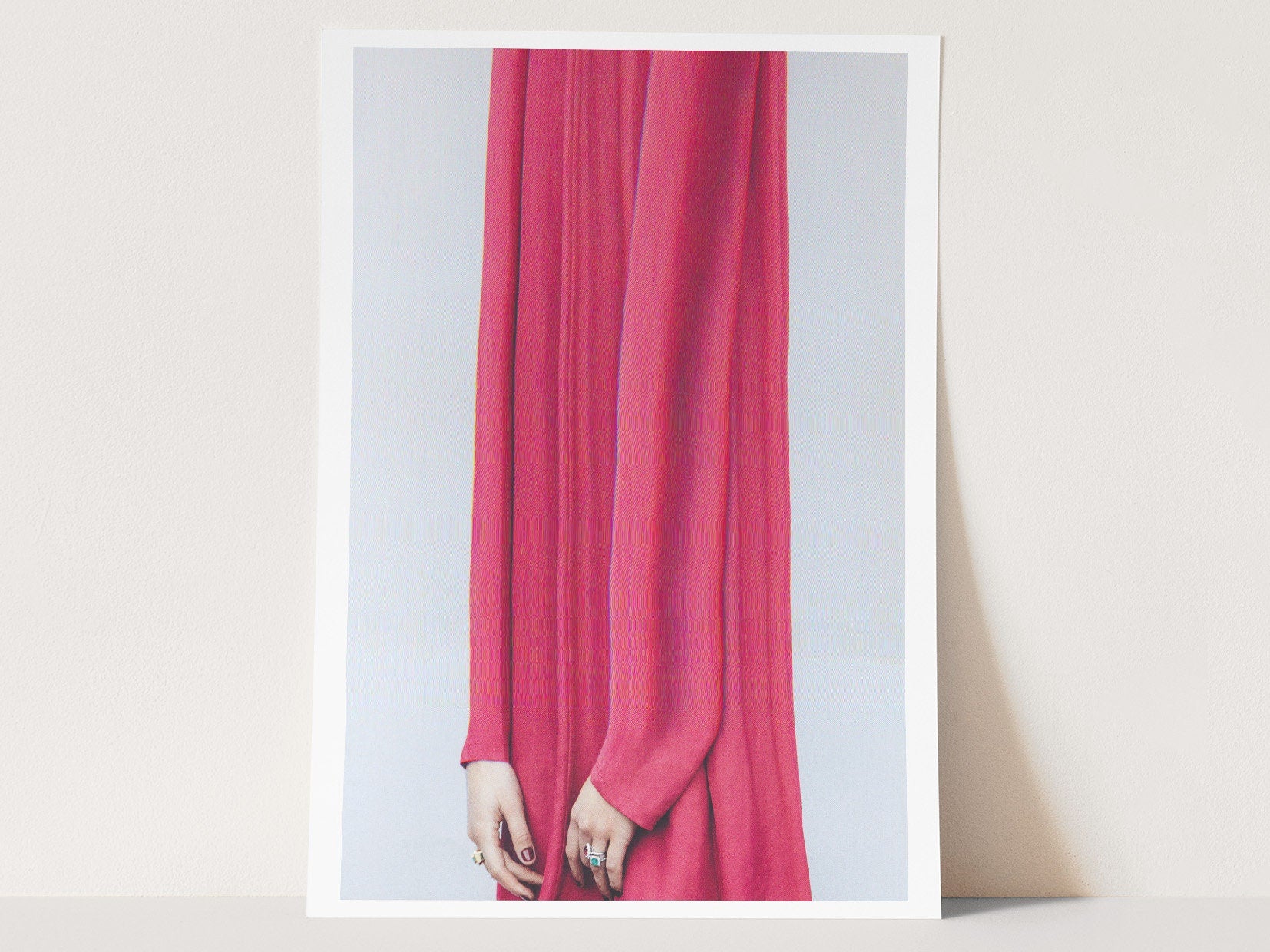 Surrealist Altered Fashion Photograph - Bold Red Aesthetic Wall Art for Contemporary Home Decor | Untitled (126) Giclée Print