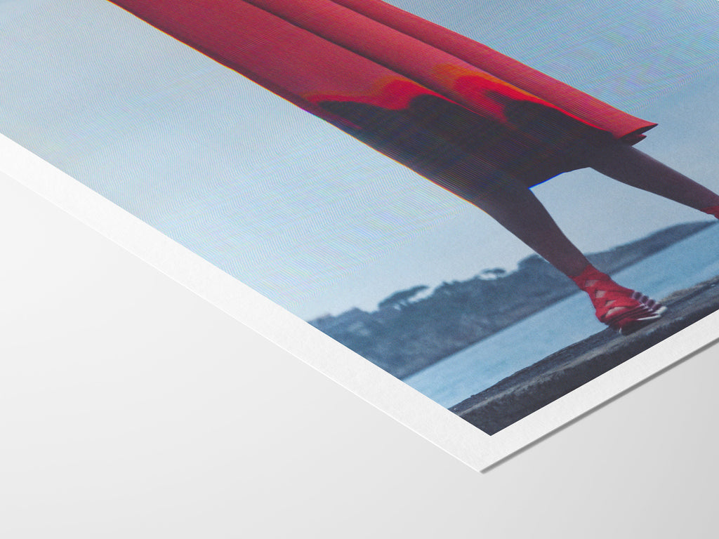 Striking Red Fashion Statement Wall Art - Bold Minimalist Decor for Living Room, Bedroom, or Office | Untitled (133) Giclée Print