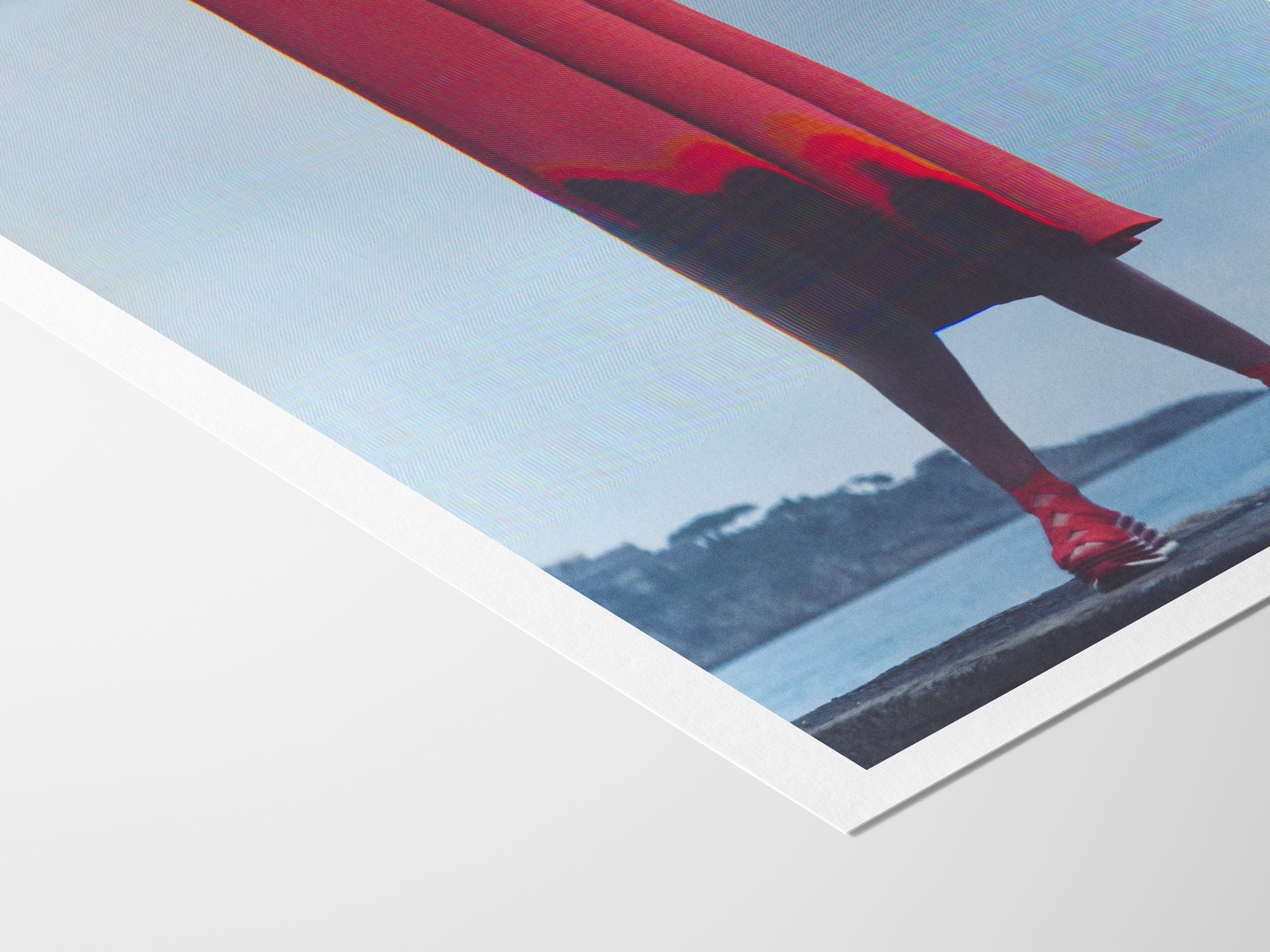 Striking Red Fashion Statement Wall Art - Bold Minimalist Decor for Living Room, Bedroom, or Office | Untitled (133) Giclée Print