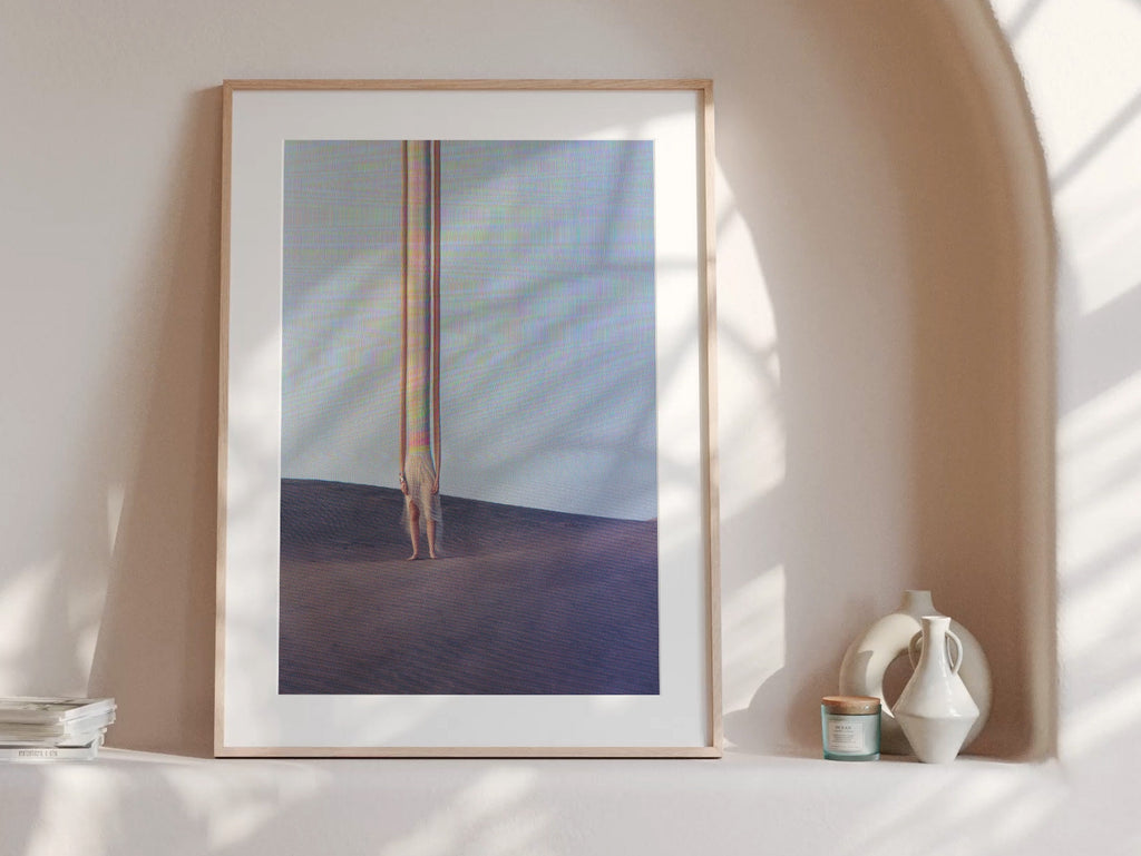 Surreal Altered Figure in Desert Landscape - Unique Minimalist Wall Art for Contemporary Home Decor | Untitled (135) Giclée Print