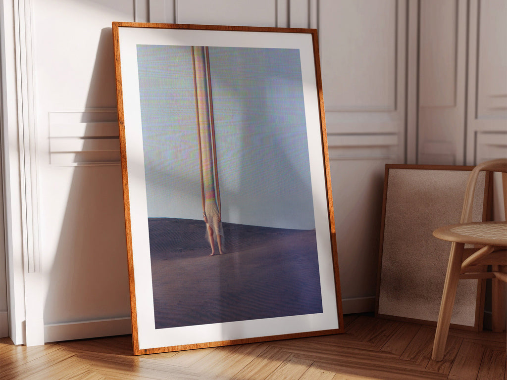 Surreal Altered Figure in Desert Landscape - Unique Minimalist Wall Art for Contemporary Home Decor | Untitled (135) Giclée Print