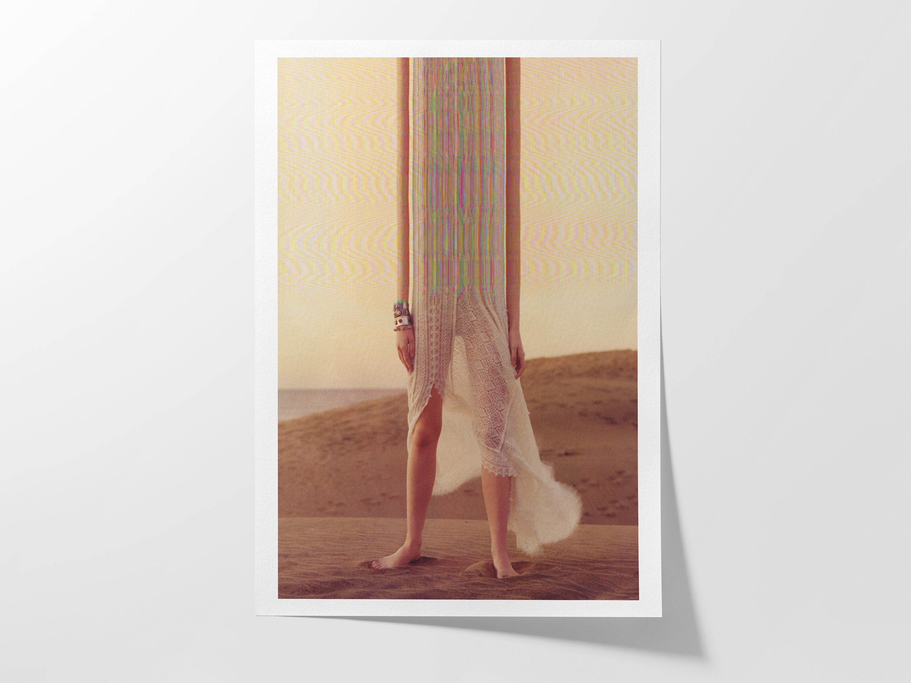 Surreal Altered Fashion Portrait in Desert Landscape - Unique Dreamlike Wall Art for Home, Office, Bedroom | Untitled (136) Giclée Print