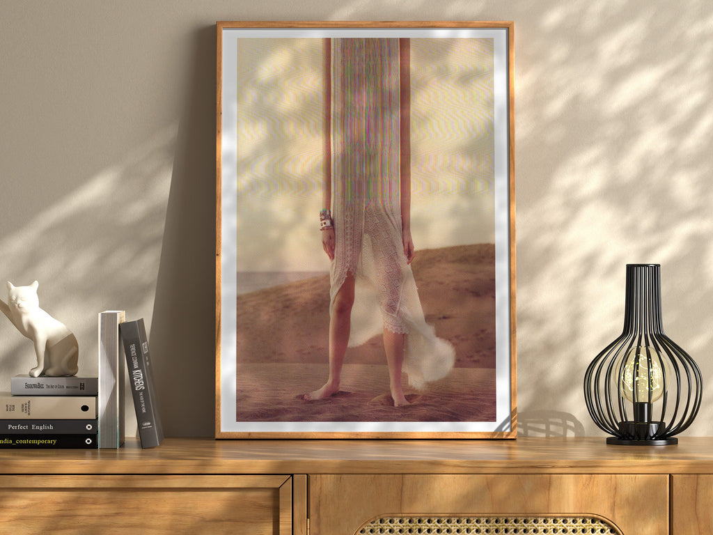 Surreal Altered Fashion Portrait in Desert Landscape - Unique Dreamlike Wall Art for Home, Office, Bedroom | Untitled (136) Giclée Print