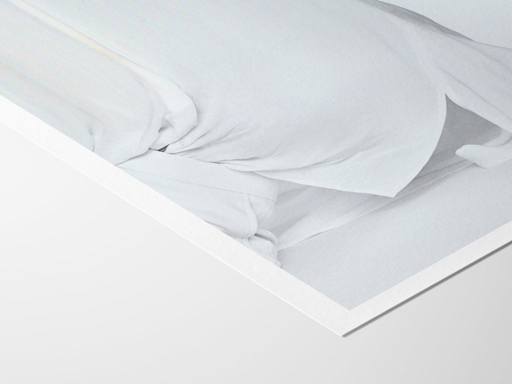 Ethereal White Drapery Abstract Art Print - Minimalist Aesthetic for Modern Home Decor and Tranquil Spaces | Untitled (140) Giclée Print