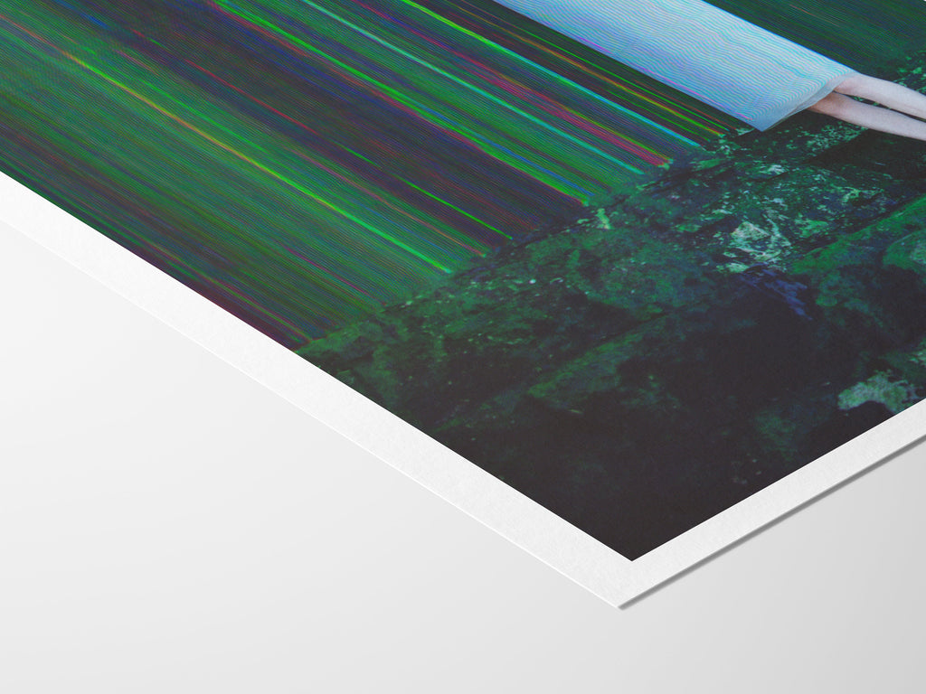 Surreal Altered Figure Art Print - Colorful Glitch Aesthetic for Contemporary Home Decor | Untitled (141) Giclée Print