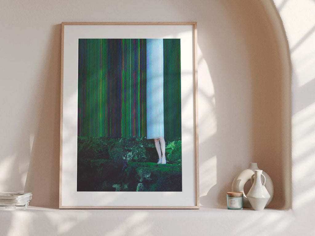 Surreal Altered Figure Art Print - Colorful Glitch Aesthetic for Contemporary Home Decor | Untitled (141) Giclée Print