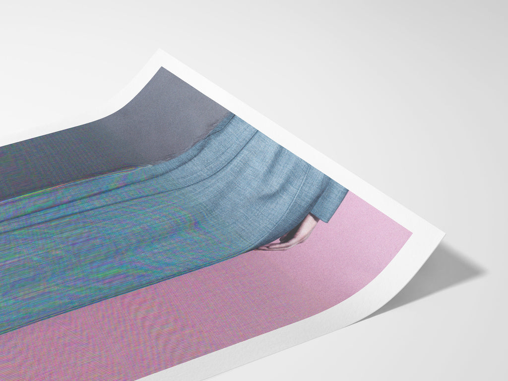 Surreal Altered Fashion Portrait Wall Art - Colorful Glitch Aesthetic for Contemporary Home Decor | Untitled (143) Giclée Print