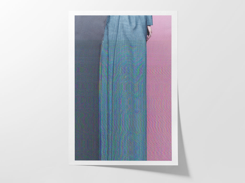 Surreal Altered Fashion Portrait Wall Art - Colorful Glitch Aesthetic for Contemporary Home Decor | Untitled (143) Giclée Print