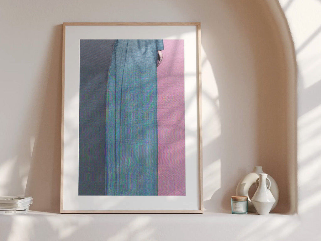 Surreal Altered Fashion Portrait Wall Art - Colorful Glitch Aesthetic for Contemporary Home Decor | Untitled (143) Giclée Print